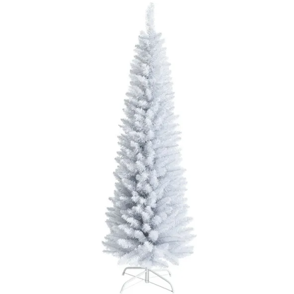6 Feet Unlit Artificial Slim Pencil Christmas Tree With Metal Stand - view 5