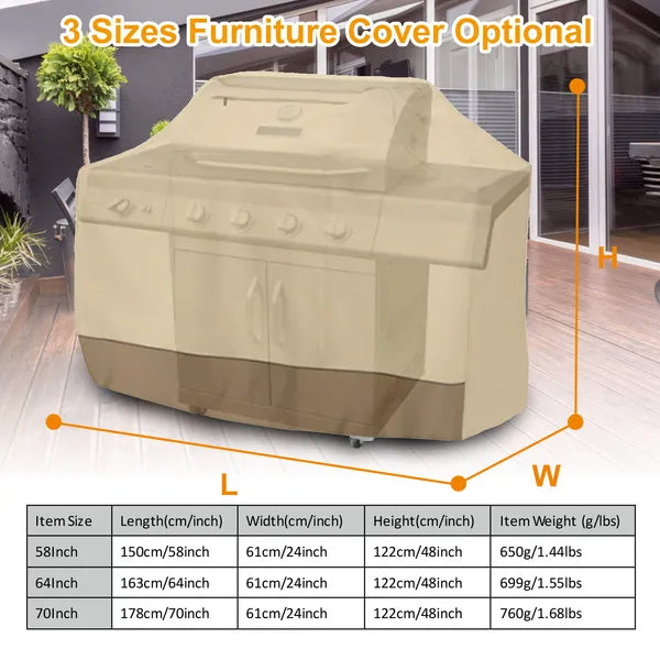 210D Waterproof Outdoor BBQ Grill Cover Windproof Dustproof Patio Gas Grill Oven Protector Oxford Cloth Garden GPCT1580 - view 5