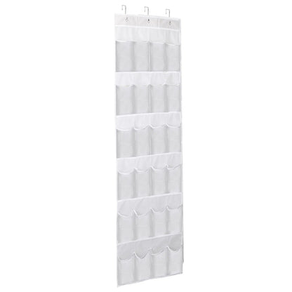 1Pc Over The Door Shoes Rack 24-Pocket Crystal Clear Organizer 6-Layer Hanging Storage Shelf For Shoes Slippers Small - view 3