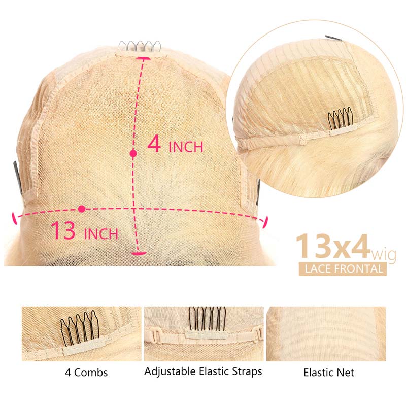 13x4 Lace Front Human Hair Wigs 613 Body Wave Density - view 6