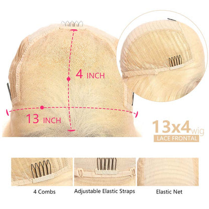 13x4 Lace Front Human Hair Wigs 613 Body Wave Density - view 6
