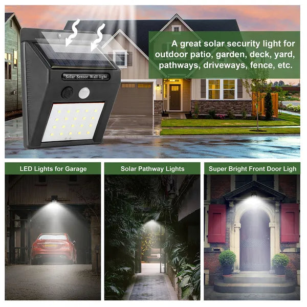Solar Light 20 LEDs Outdoor PIR Motion Sensor Lights IP65 Waterproof 120 Degree Sensing Wide Angle Lighting - view 5