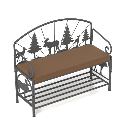 Shoe Rack Bench For Entryway, Industrial Bench Rustic Shoe Rack For Small Spaces - view 5