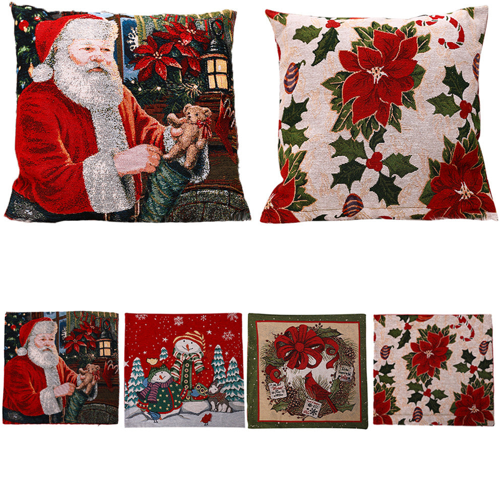 Christmas Square Pillow Cover Home Christmas Decorations - view 3