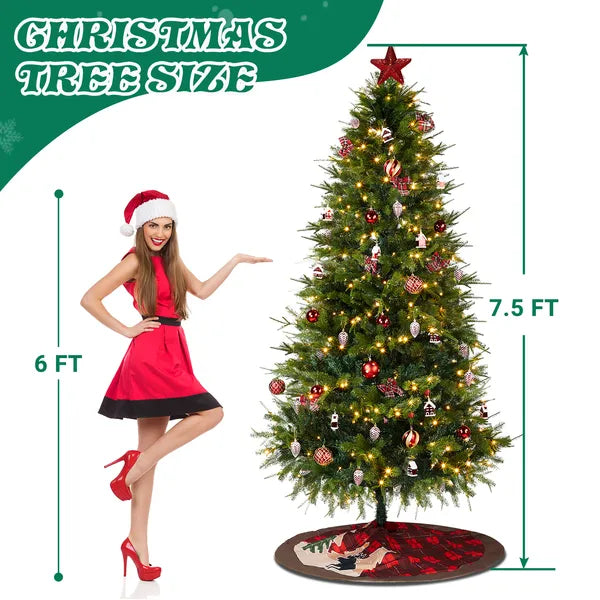 7.5 FT Artificial Christmas Tree With DIY 400 Warm White LED Lights - view 2