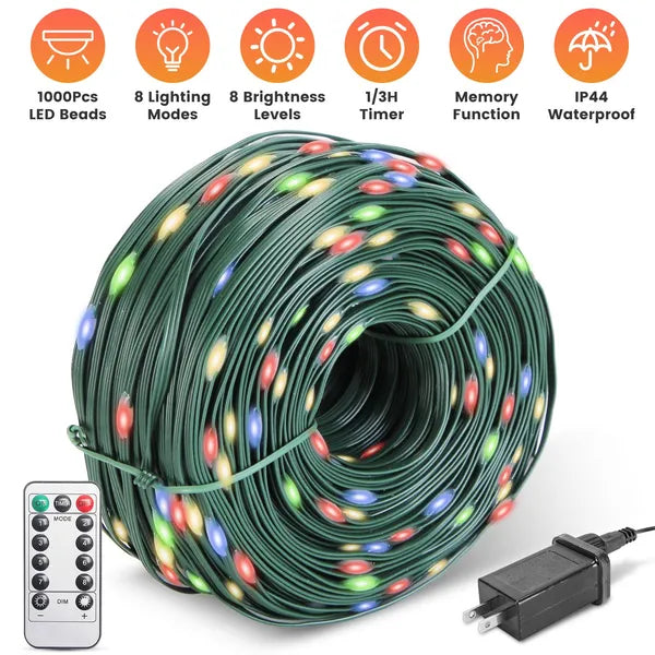 330FT LED String Lights Outdoor Christmas Decoration Lights With Remote IP44 Waterproof 8 Lighting Modes 8 Brightness - view 4