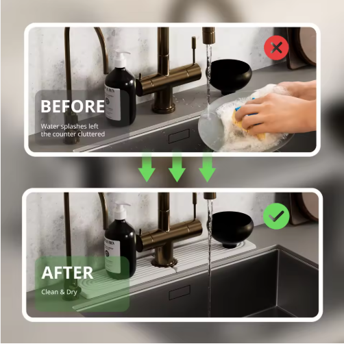 Diatomaceous Earth Sink Tray Stone Home Sink Caddy Kitchen Instant Dry Sink Organizer - view 3