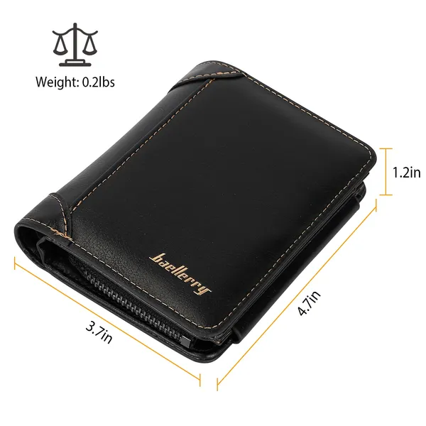 Men Leather Wallet ID Card Holder Purse Trifold Clutch Money - view 5