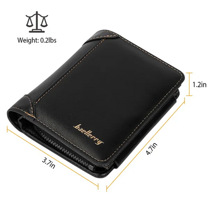 Men Leather Wallet ID Card Holder Purse Trifold Clutch Money - view 5
