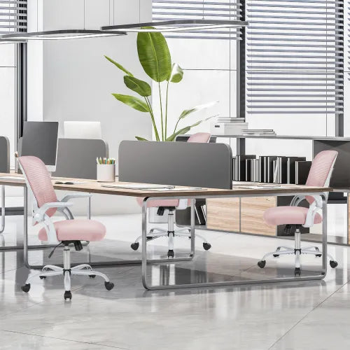 Office Mid Back Ergonomic Mesh Computer Desk Larger Seat Executive Height Adjustable Swivel Task Chair With Lumbar - view 4