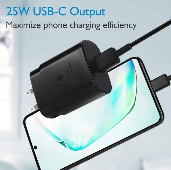 25W Type USB C Super Fast Wall Charger 6FT Cable For Galaxy S20 S21 S22 - view 4