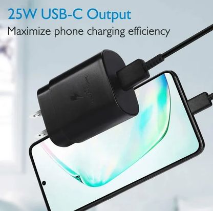 25W Type USB C Super Fast Wall Charger 6FT Cable For Galaxy S20 S21 S22 - view 4