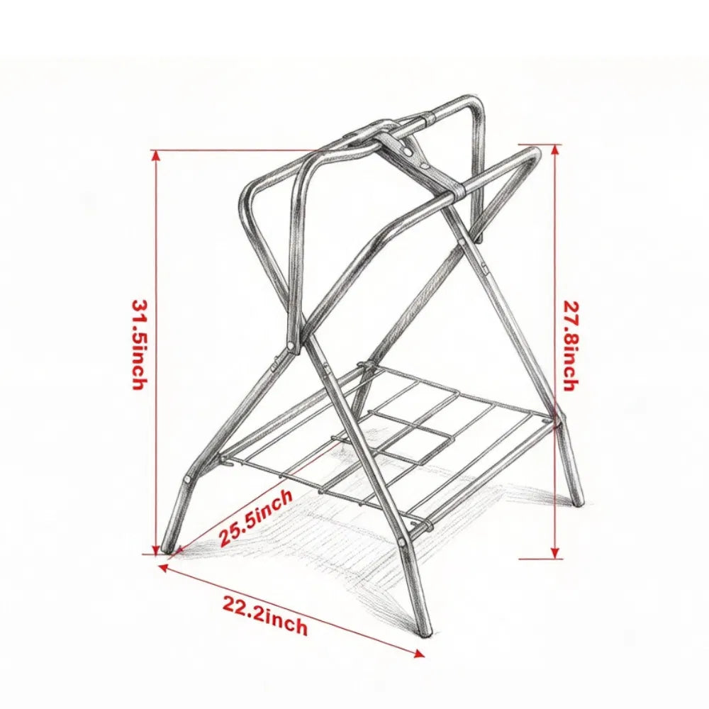 Folding Saddle Rack with Foldable for Garage - view 3