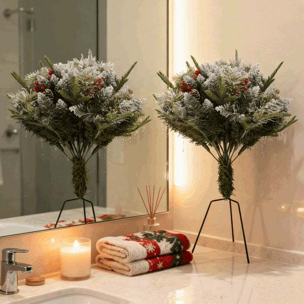 Lifelike Artificial Christmas Tree With 8 Lighting Modes, 50 Warm LEDs, Auto Timer & IP44 Waterproof - view 4