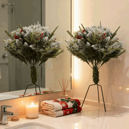Lifelike Artificial Christmas Tree With 8 Lighting Modes, 50 Warm LEDs, Auto Timer & IP44 Waterproof - view 4