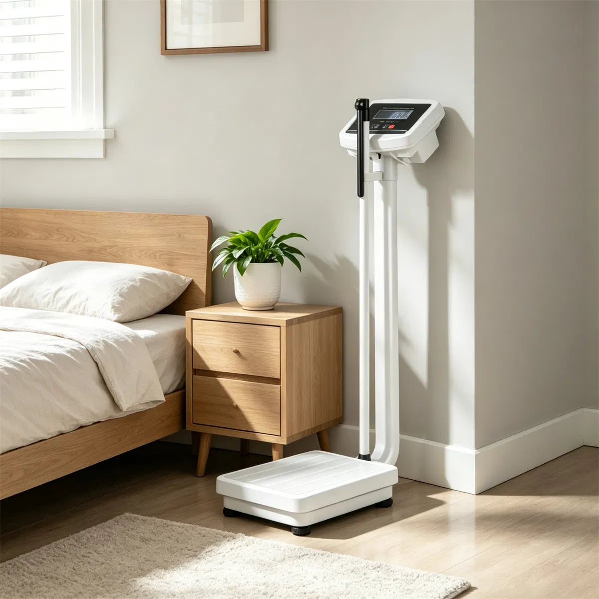 Medical Height & Weight Physician Scale, HighPrecision Sensor Digital Body Scale with Adapter & Battery Dual Power - view 4