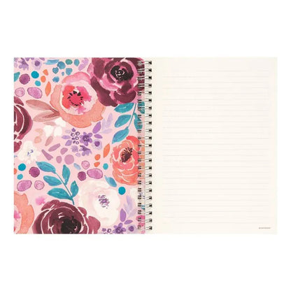 80pg Ruled Notebook 5.875" x8" Floral (Designs May Vary): Spiral Soft Cover Journal, Multicolor, 6x8 Inches - view 3