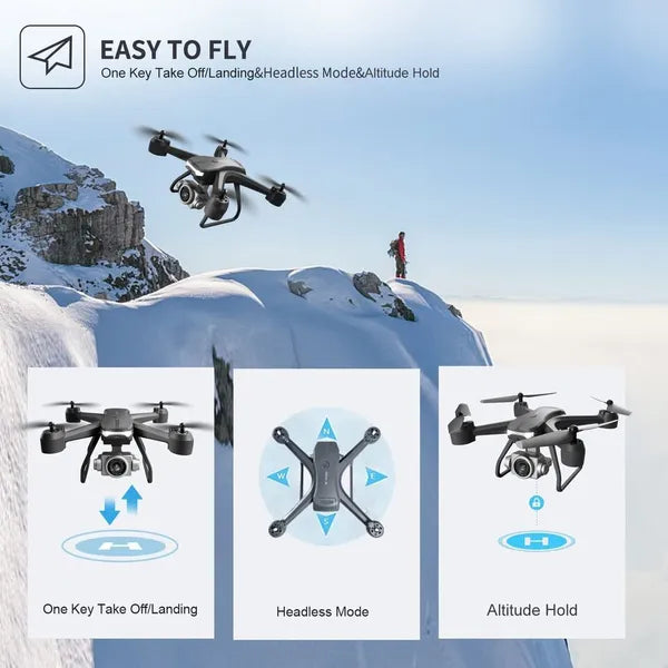 4DRC V14 RC Drone WIFI FPV 4K HD Wide Angle Dual Camera Quadcopter Portable With Bag,2 Batteries Drone For Beginner - view 2