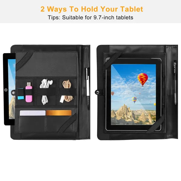 Padfolio Portfolio Folder Business Document Organizer PU Leather Padfolio Holder Case - view 3