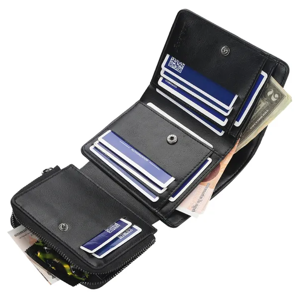 Men Leather Wallet ID Card Holder Purse Trifold Clutch Money - view 2
