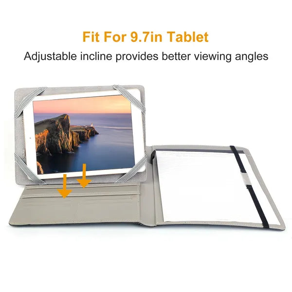 Organizer Case For 9.7in Tablet PC Business Tablet Portfolio With A5 Notepad Paper Pad Card Holder - view 2