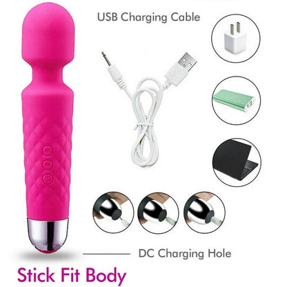 Magic Massage Wand Muscle Relaxation Massager 20 Speed Vibrating Full Body Therapy Motor Vibration - view 4