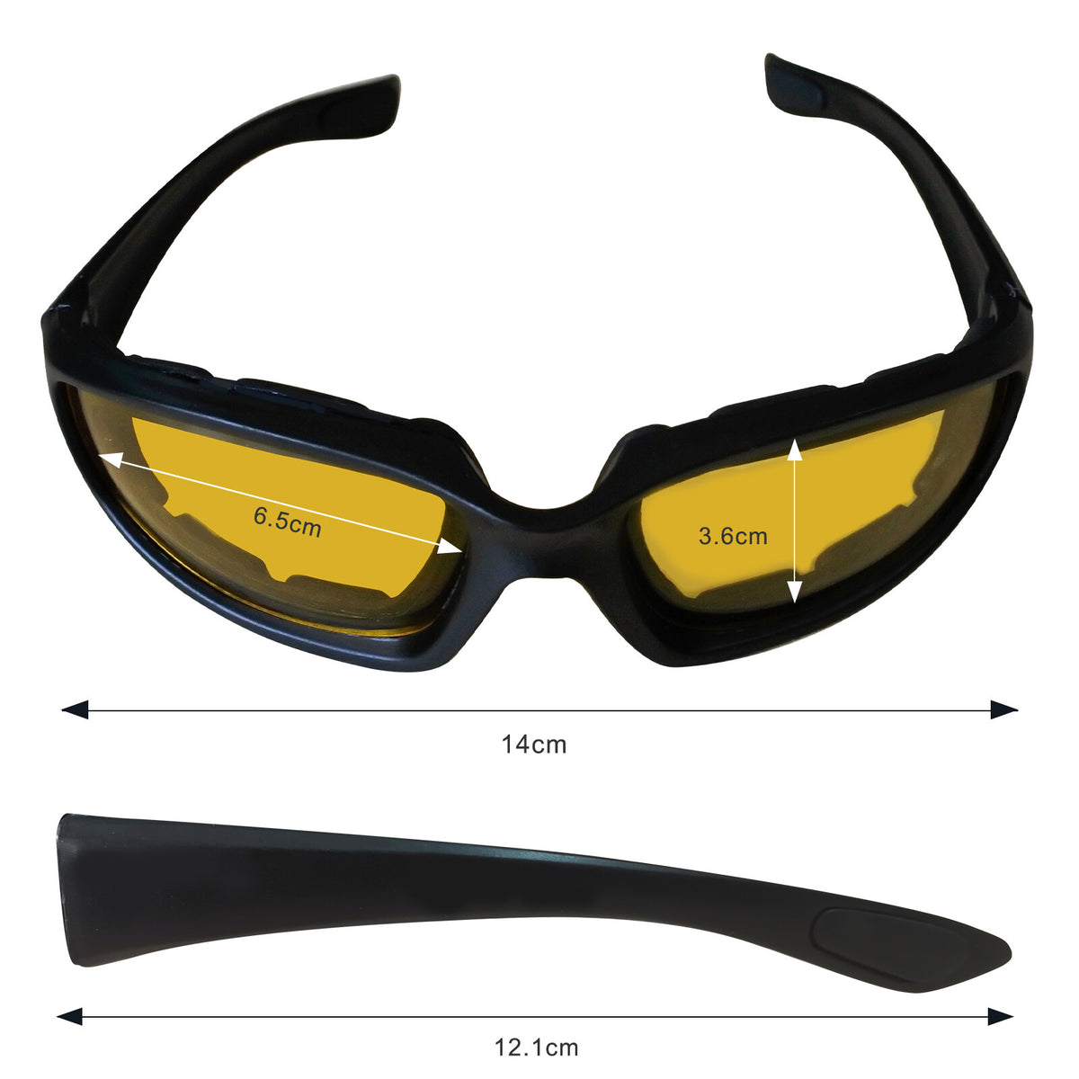 Cycling Sunglasses Chopper Outdoor Sports Glasses For Men Wrap Around UV400 Protection For Fishing Night Driving - view 2