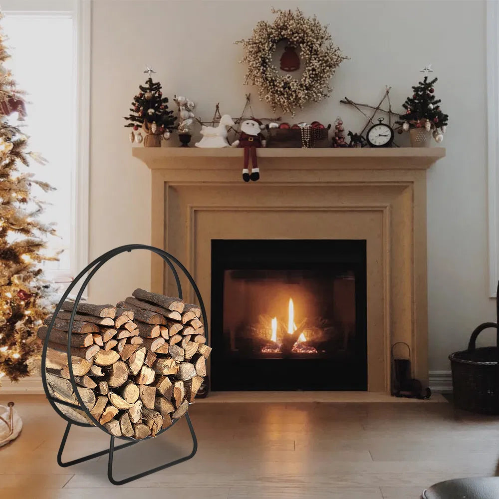 Black Sand Pattern Single Layer 4 Feet Long 24 Inches High With Arrow Style Indoor And outdoor iron fireplace firewood - view 2