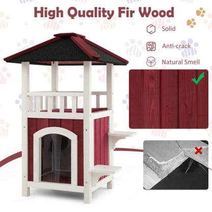 34" H Wooden Cat House - view 8