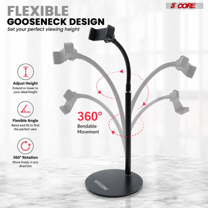 5Core Cell Phone Stand for Desk Adjustable Scissor Boom Arm Stands Tablet Cellphone - view 5