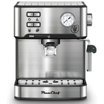 20 Bar Professional Espresso Machine With Milk Frother, Single & Double Shot, ESE Pod Compatible, Pressure Display - view 5