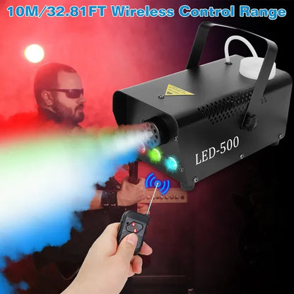 400W Fog Machine RGB LED Party Club DJ Fogger Rapid Heating Remote Control Wedding Stage Smoke Machine - view 2