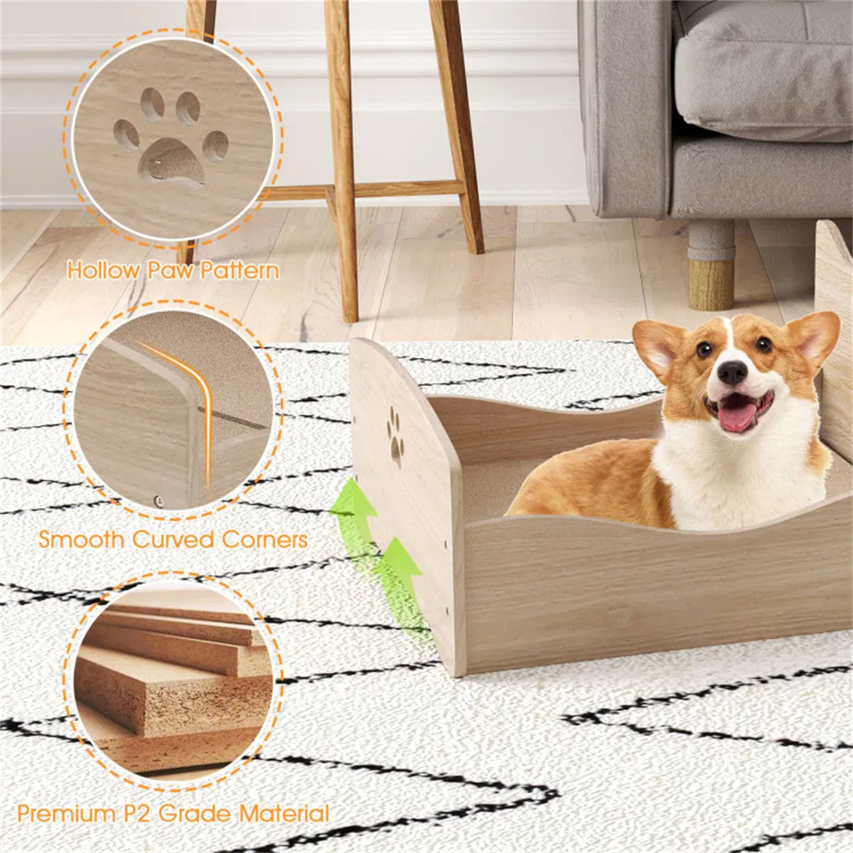 Elevated Pet Bed Frame 21" x 18" x 20" - view 3