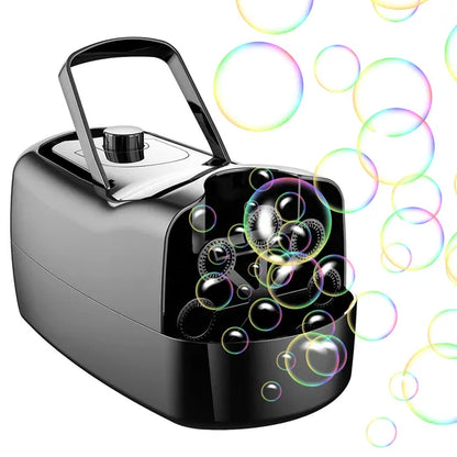 Bubble Maker Automatic Bubble Blower Portable Bubble Blowing Machine With 2 Speeds Handle 3000-4000 Bubbles Per Minute