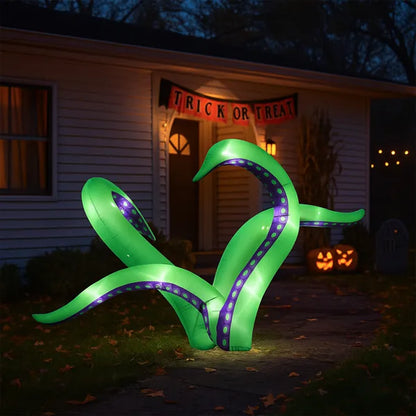 2 Pack Halloween Inflatable Octopus Tentacles Outdoor Decorations, Blow Up Hanging Decoration With Built-in LED Lights - view 7