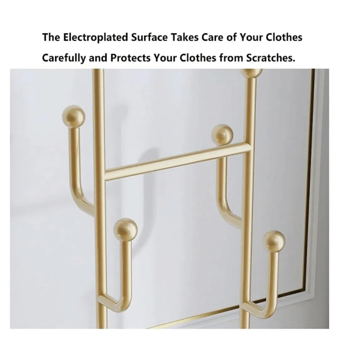 Clothing Rack, Golden Metal Freestanding Heavy Duty Clothes Rack with Marble Base - view 3