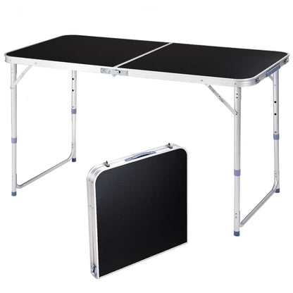 4Ft Portable Multipurpose Folding Table Black - view 3