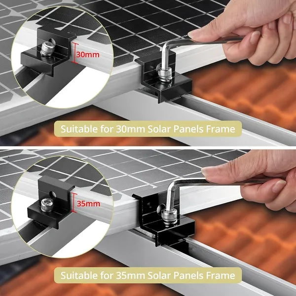 12cm U-shaped Rail Solar Photovoltaic Bracket Silver Rail Six-piece Set - view 5