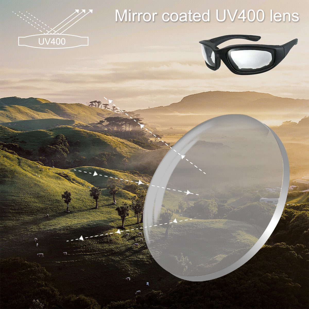 Cycling Sunglasses Chopper Outdoor Sports Glasses For Men Women Wrap Around UV400 Protection For Fishing Driving - view 8