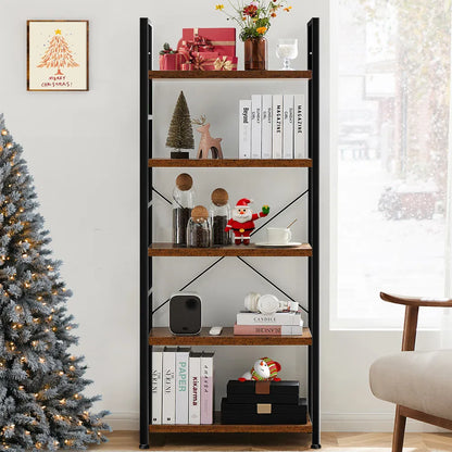 5 Tiers Bookshelf, Classically Modern Book Shelf, Book Rack, Storage Rack Shelves In Living Room&Home&Office - view 6