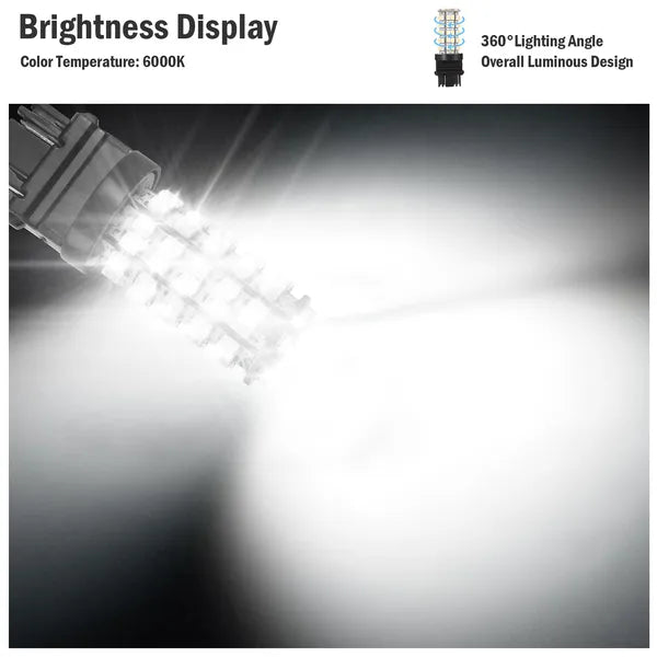 10Pcs/Kit LED Car Light Bulbs 760lm T25 3528SMD 6000K Pure White Auto Lamps Replacement - view 3