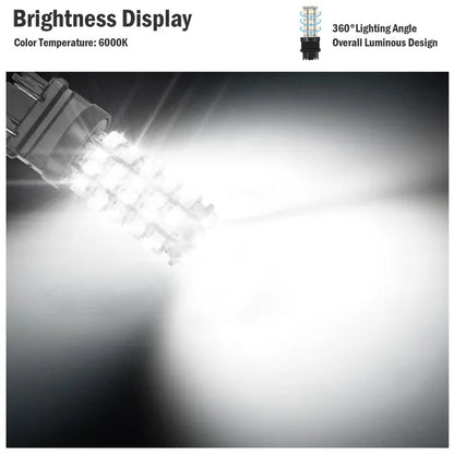 10Pcs/Kit LED Car Light Bulbs 760lm T25 3528SMD 6000K Pure White Auto Lamps Replacement - view 3