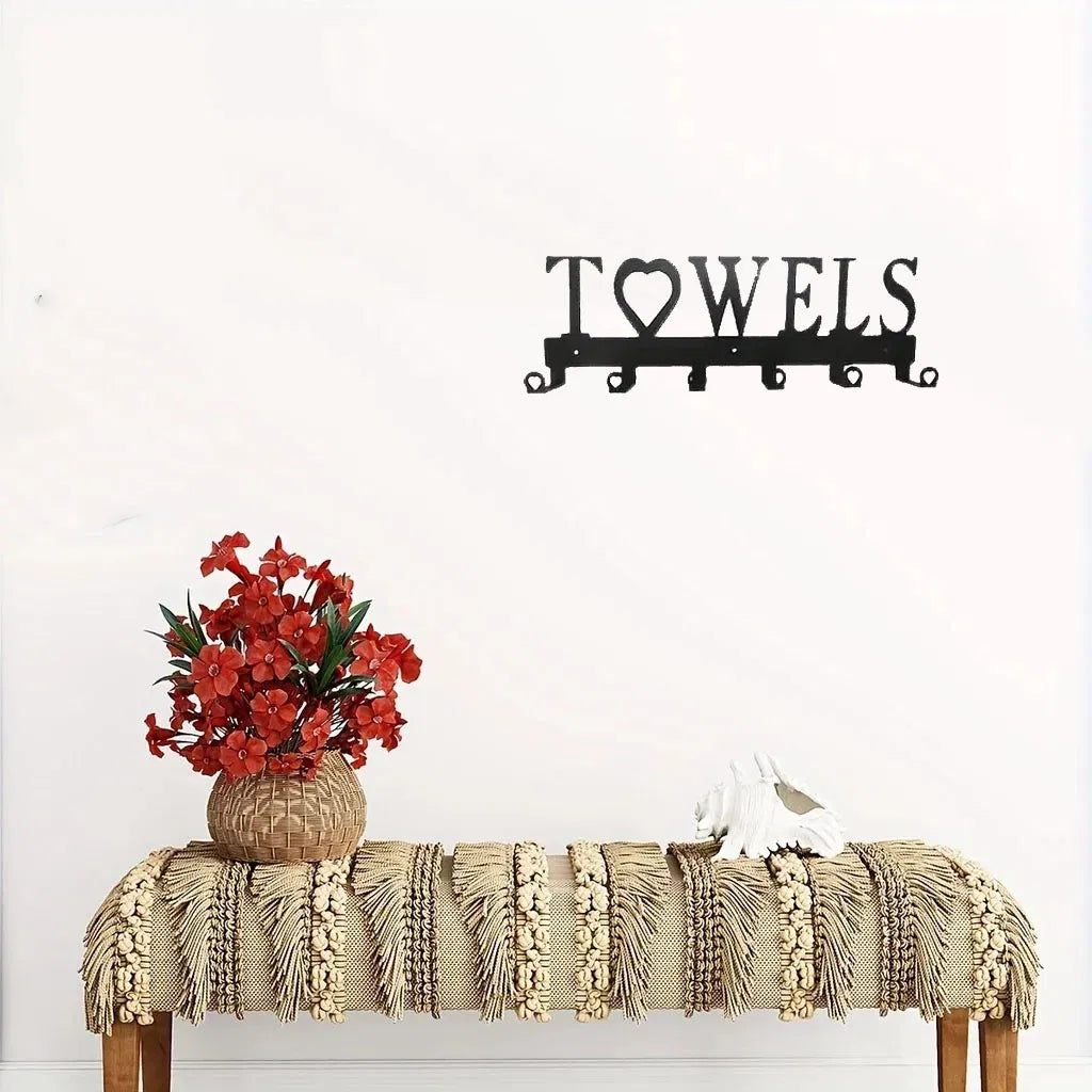 1pc Premium Metal Wall - Mounted Towel Hook - Space - Saving 6 - Hook Storage. The Simple Punch Installation Fits - view 4