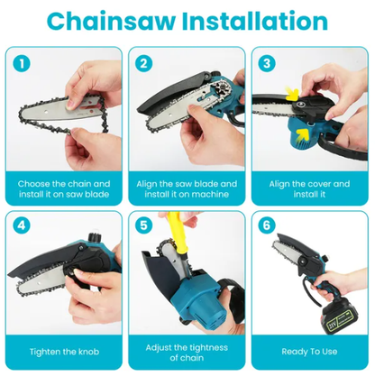 4 In 1 Cordless Pruning Shear And Electric Chainsaw With Max 5.5FT Extension Poles 4' 6' Pole Saw SK5 Blade Brushless - view 2