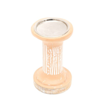 Brown EcoMix Pillar Tall Candle Holder Sustainable Candle Stand For Elegant Lighting - view 3