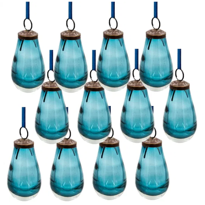 2 X 2 X 3.7 Luster Tear Drop Ornament, Glass Decorative Hanging Christmas Tree Ornaments For Holiday Party Decorations