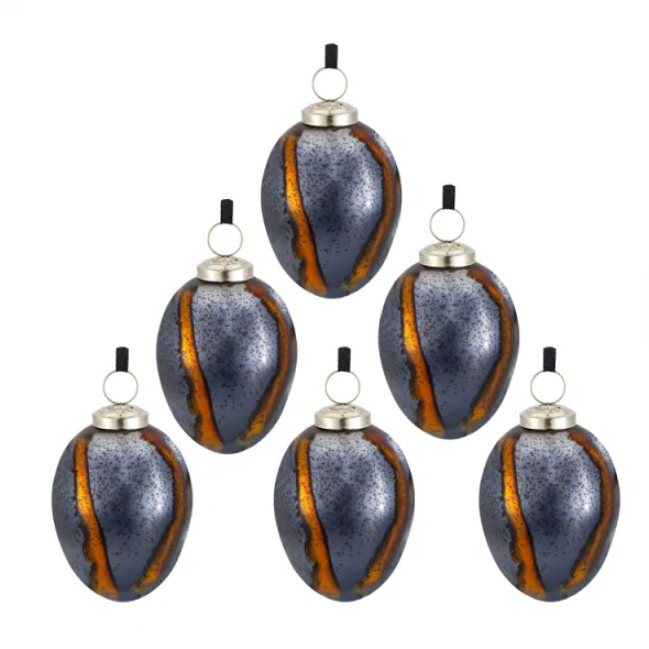 3 X 3 X 4.3 Egg Christmas Ball Ornament, Glass Decorative Hanging Ball Christmas Tree Ornaments For Holiday Party - view 7