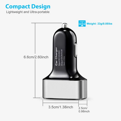 USB Car Charger 30W 5.5A 3 USB Port Cigarette Lighter Charger Adapter - view 3