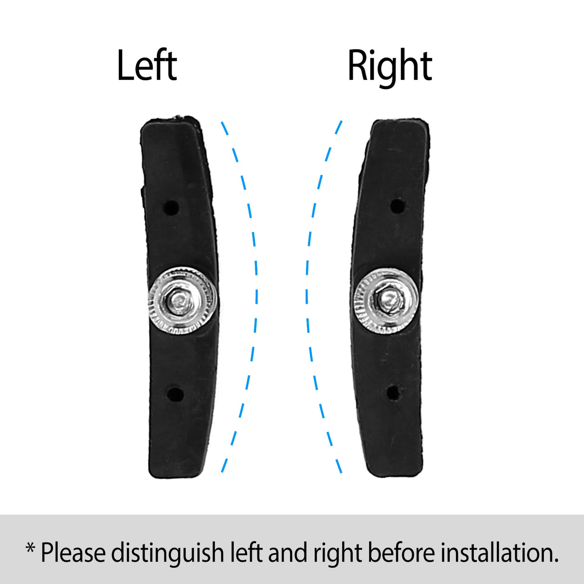 5 Pairs V Bike Brake Pads Road Mountain Bicycle V-Brake Blocks Set 70mm Non-Slip V Bicycle Stop Caliper With Hex Nuts - view 4