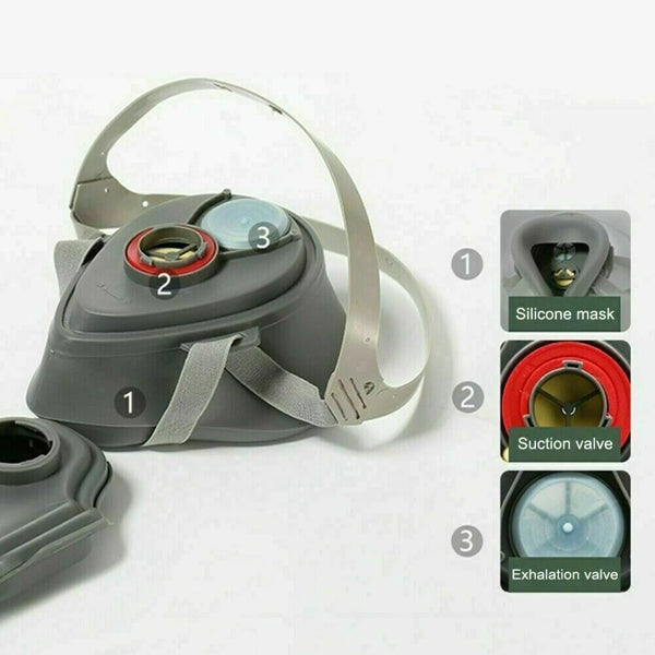 Reusable Half Face Cover Respirator Dust Mask For Woodworking Painting Welding-Logistics Only For USPS. TK And TMEU - view 5